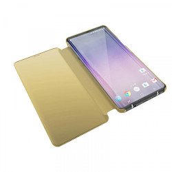 Viedtālruņa atveramais maciņš Samsung Galaxy A72 / A72 5G Clear View Gold
