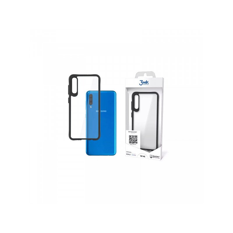 Viedtālruņa aizmugurējais vāciņš Samsung Galaxy A30S / A50 / A50S Satin Armor Case + Black, Transparent
