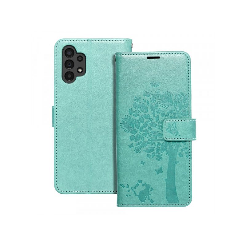 Viedtālruņa atveramais maciņš Samsung Galaxy A13 Mezzo Book Tree Green