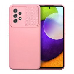 Viedtālruņa aizmugurējais vāciņš Samsung Galaxy A52 / A52 5G / A52s 5G Camshield Slide Light Pink