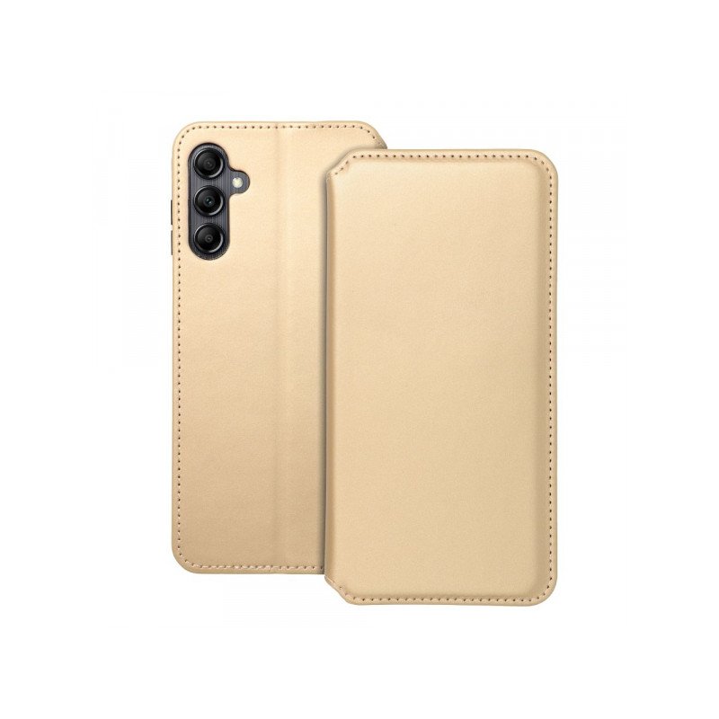 Viedtālruņa atveramais maciņš Samsung Galaxy A14 5G Dual Pocket Book Gold