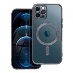 Viedtālruņa aizmugurējais vāciņš Apple iPhone 12 Pro Magsafe Back Case Black, Transparent