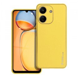 Viedtālruņa aizmugurējais vāciņš Samsung Galaxy A25 5G Leather Yellow