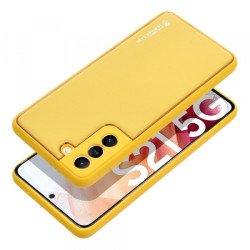 Viedtālruņa aizmugurējais vāciņš Samsung Galaxy A35 Leather Yellow