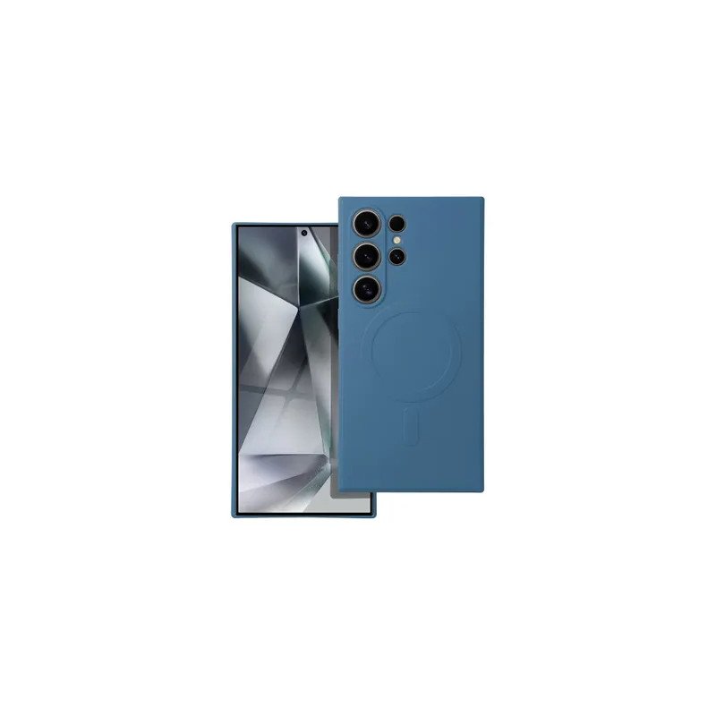 Viedtālruņa aizmugurējais vāciņš Samsung Galaxy S24 Ultra Silicon Mag case Blue