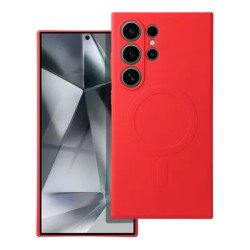 Viedtālruņa aizmugurējais vāciņš Samsung Galaxy S24 Ultra Silicon Mag case Red