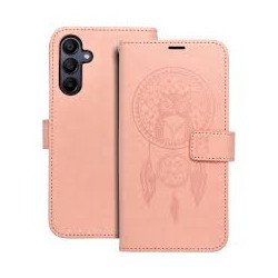 Viedtālruņa atveramais maciņš Samsung Galaxy A15 5G Mezzo Book Dreamcatcher Peach