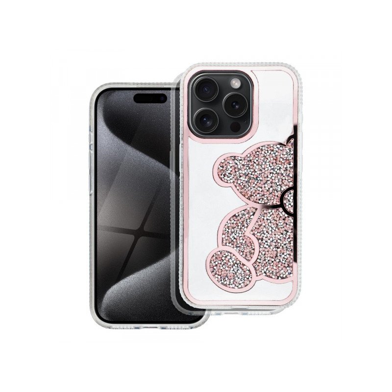 Viedtālruņa aizmugurējais vāciņš Apple iPhone 11 Teddy bear Pink
