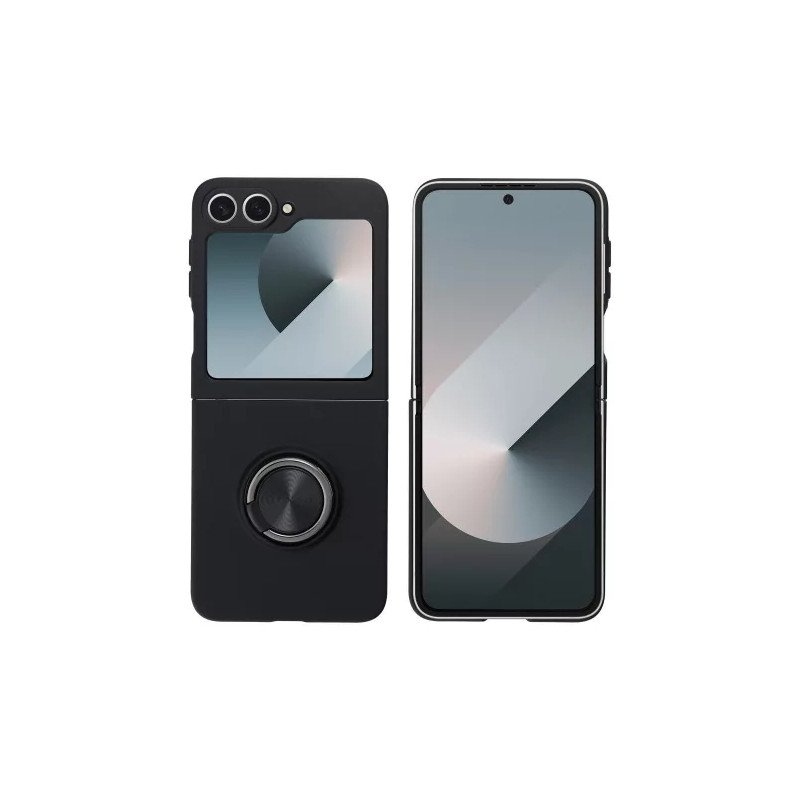 Viedtālruņa aizmugurējais vāciņš Samsung Galaxy Z Flip 6 Silicone Ring Black
