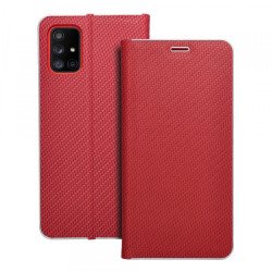 Viedtālruņa atveramais maciņš Samsung Galaxy A71 Luna Book Carbon Red
