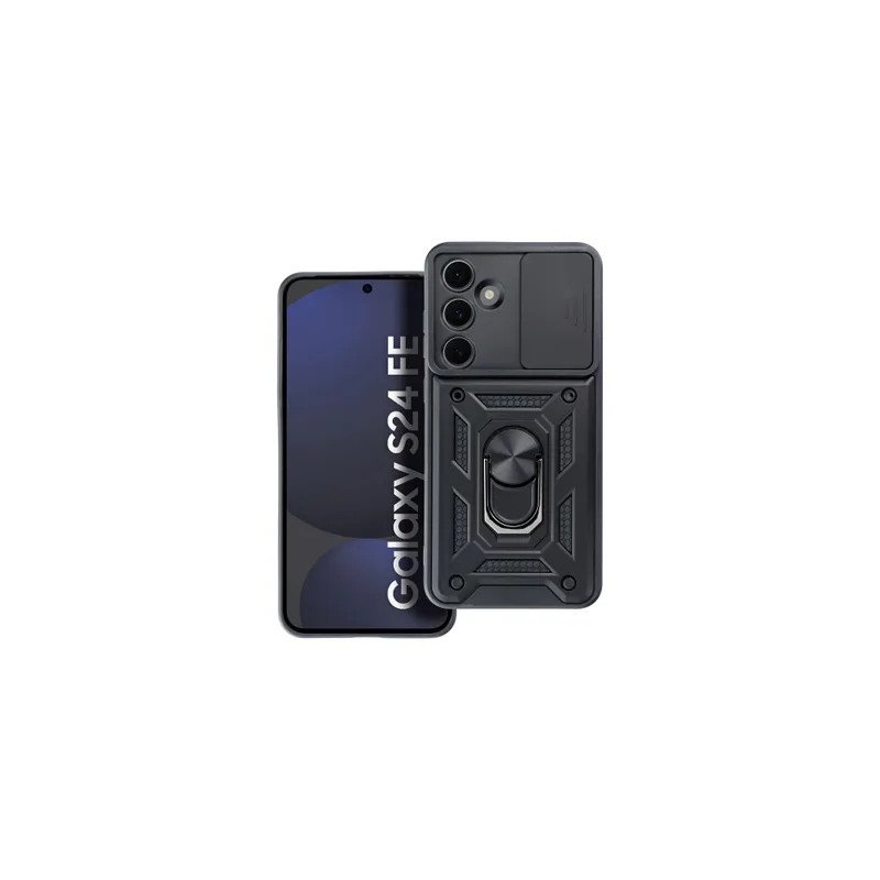 Viedtālruņa aizmugurējais vāciņš Samsung Galaxy S24 FE Slide Armor Black
