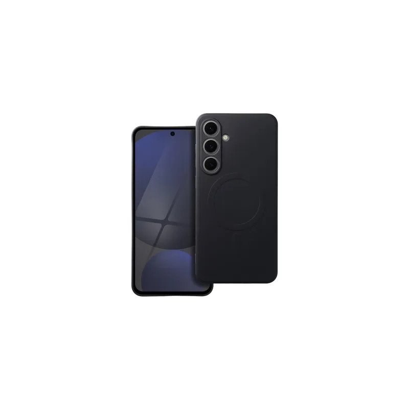 Viedtālruņa aizmugurējais vāciņš Samsung Galaxy S24 FE Silicon Mag case Black