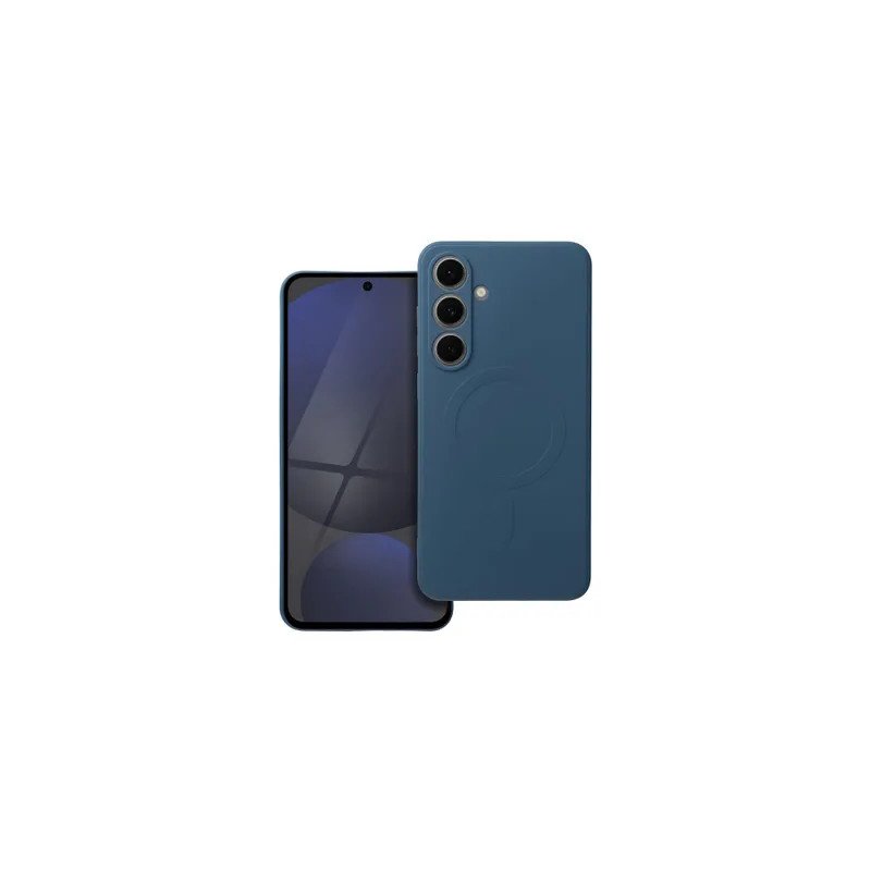 Viedtālruņa aizmugurējais vāciņš Samsung Galaxy S24 FE Silicon Mag case Blue