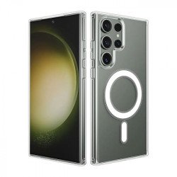 Viedtālruņa aizmugurējais vāciņš Samsung Galaxy S25 Ultra Clear mag cover Transparent