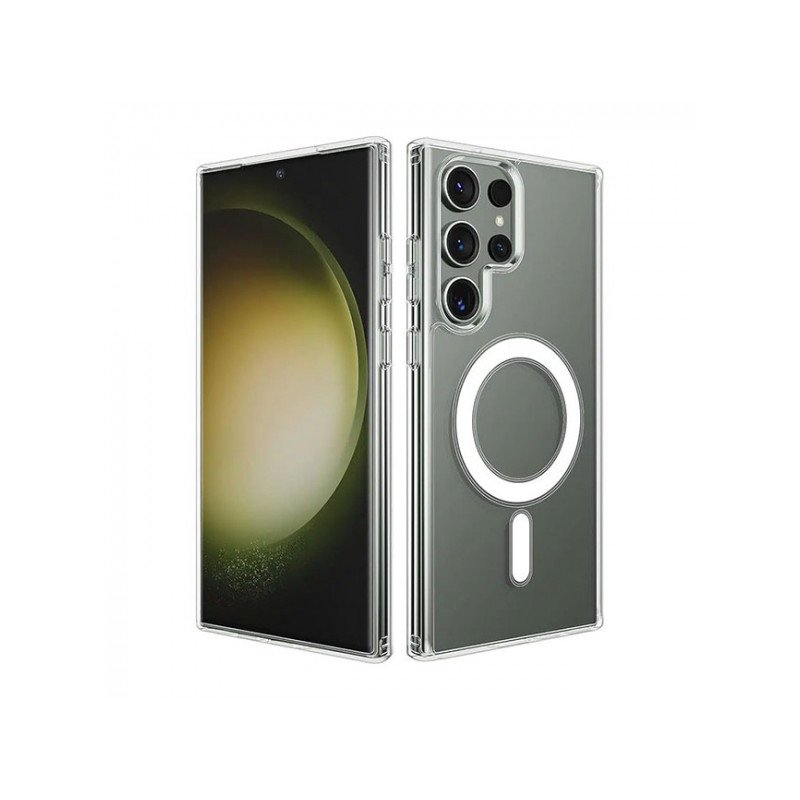 Viedtālruņa aizmugurējais vāciņš Samsung Galaxy S25 Ultra Clear mag cover Transparent