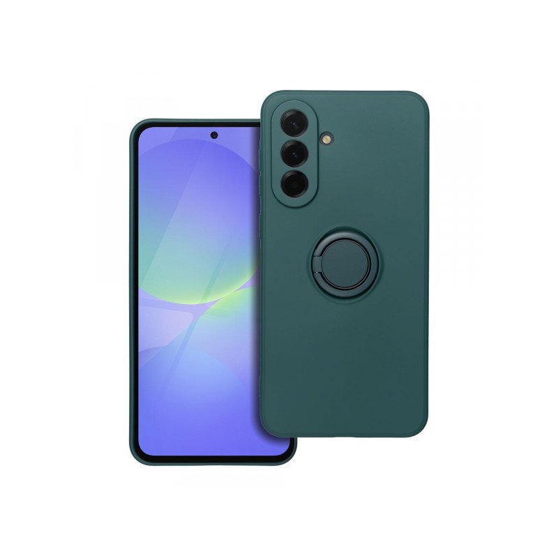 Viedtālruņa aizmugurējais vāciņš Samsung Galaxy A56 5G Silicone Ring Case Green