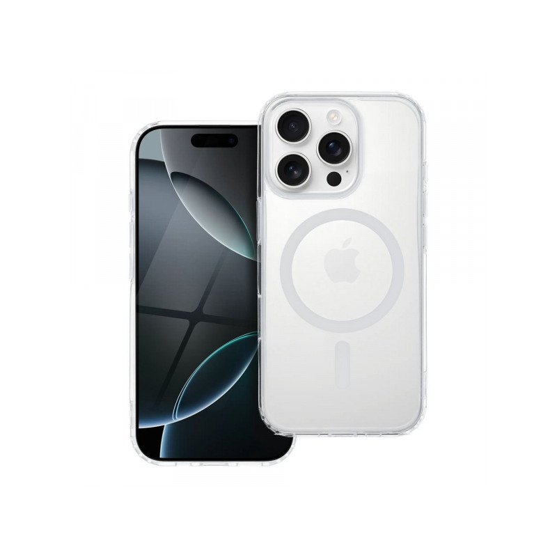 Viedtālruņa aizmugurējais vāciņš Apple iPhone 15 Pro Drop Glue Mag Cover Transparent, White