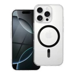 Viedtālruņa aizmugurējais vāciņš Apple iPhone 11 Colorful Ring Mag Black, Transparent