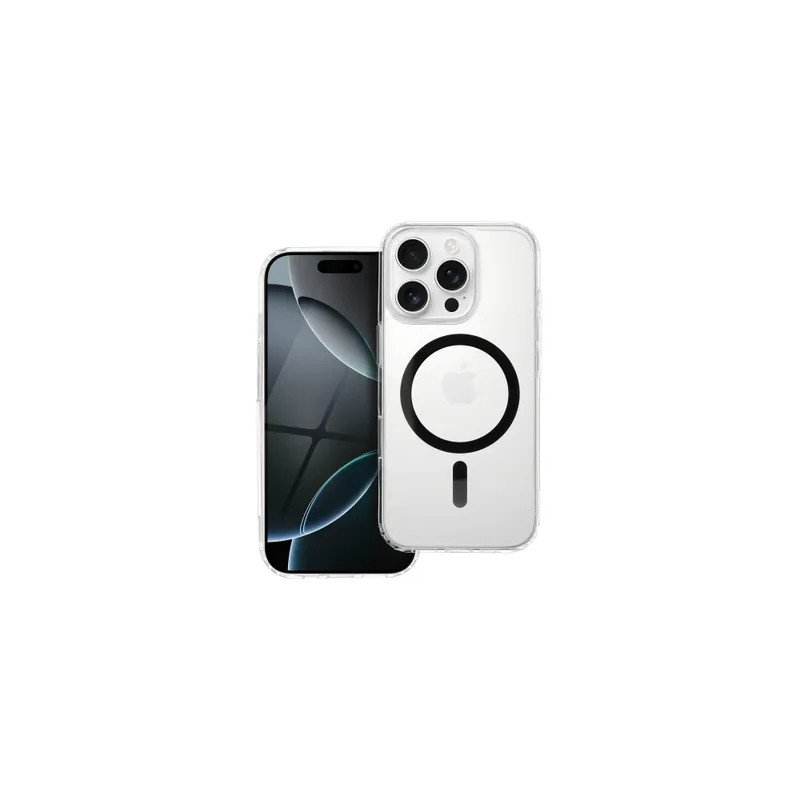 Viedtālruņa aizmugurējais vāciņš Apple iPhone 11 Colorful Ring Mag Black, Transparent