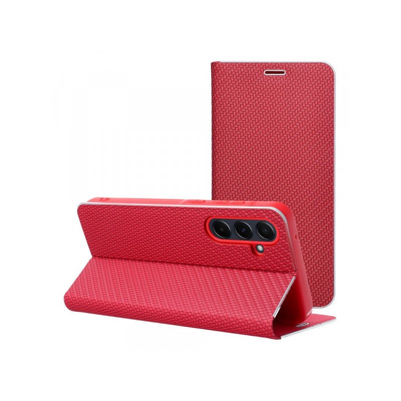 Viedtālruņa atveramais maciņš Xiaomi Redmi Note 14 Pro Plus Luna Book Red