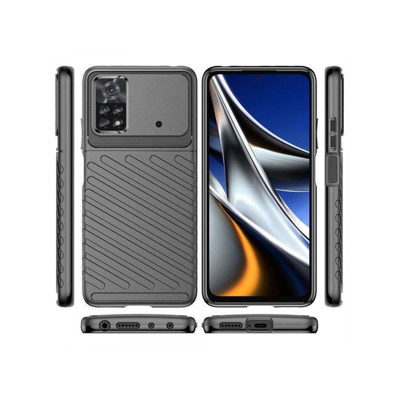Viedtālruņa aizmugurējais vāciņš Xiaomi Poco X4 Pro 5G Thunder Black