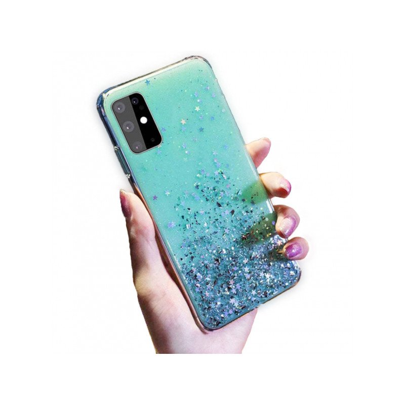 Viedtālruņa aizmugurējais vāciņš Samsung Galaxy S23 Glue Glitter Mint, With Design