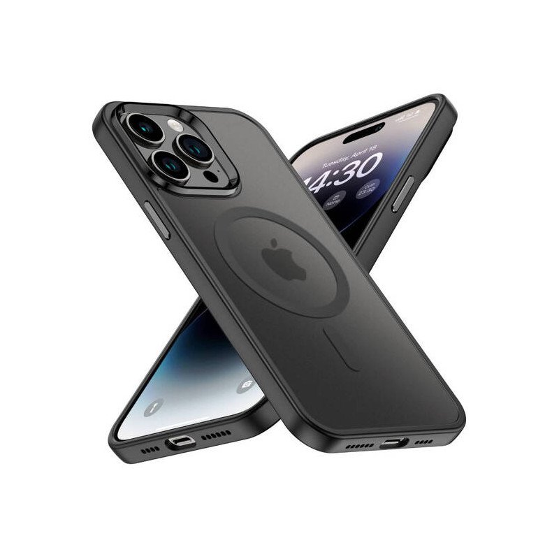 Viedtālruņa aizmugurējais vāciņš Apple iPhone 14 Matt Magsafe Black