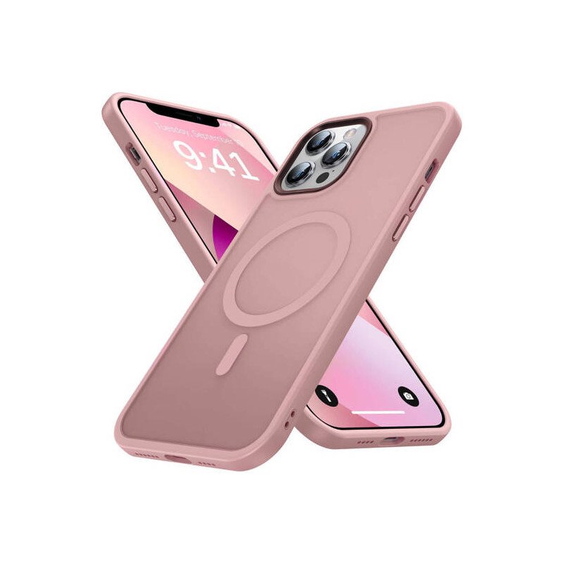 Viedtālruņa aizmugurējais vāciņš Apple iPhone 14 Pro Matt Magsafe Light Pink