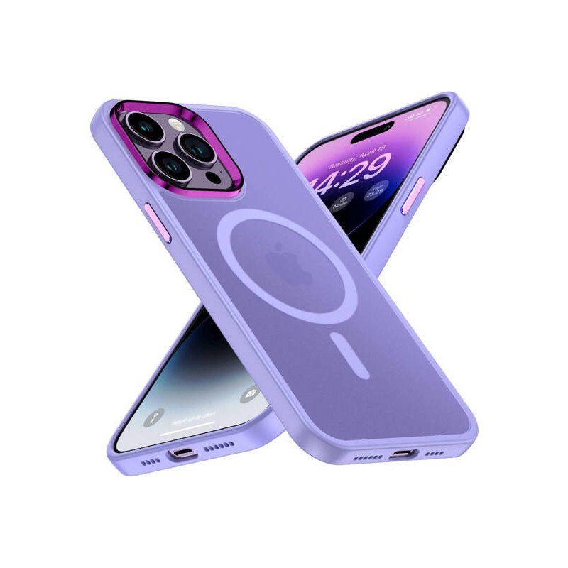 Viedtālruņa aizmugurējais vāciņš Apple iPhone 15 Pro Matt Magsafe Violet