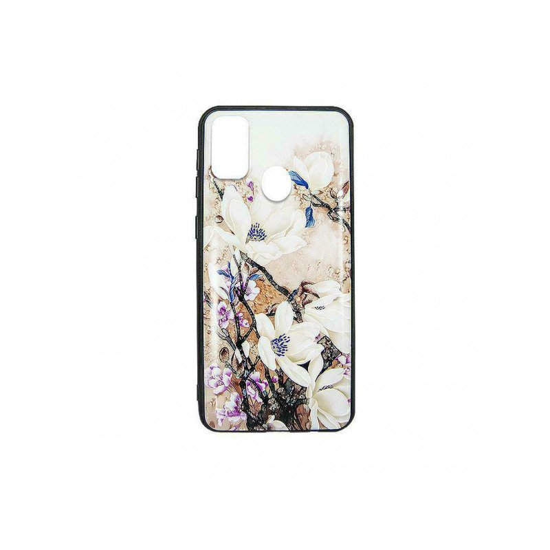 Viedtālruņa aizmugurējais vāciņš Samsung Galaxy A13 Flowers 3D White, With Design