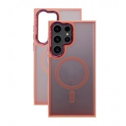 Viedtālruņa aizmugurējais vāciņš Apple iPhone 15 Pro Magsafe Case Pink, Transparent