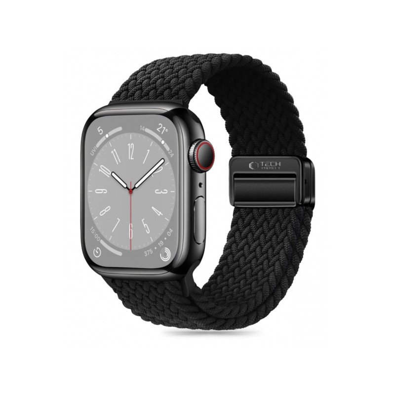 Viedpulksteņa siksniņa Apple Nylonmag strap for Apple Watch 42/44/45/49 mm Black