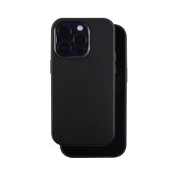 Viedtālruņa aizmugurējais vāciņš Apple iPhone 14 Pro Leather Mag Black