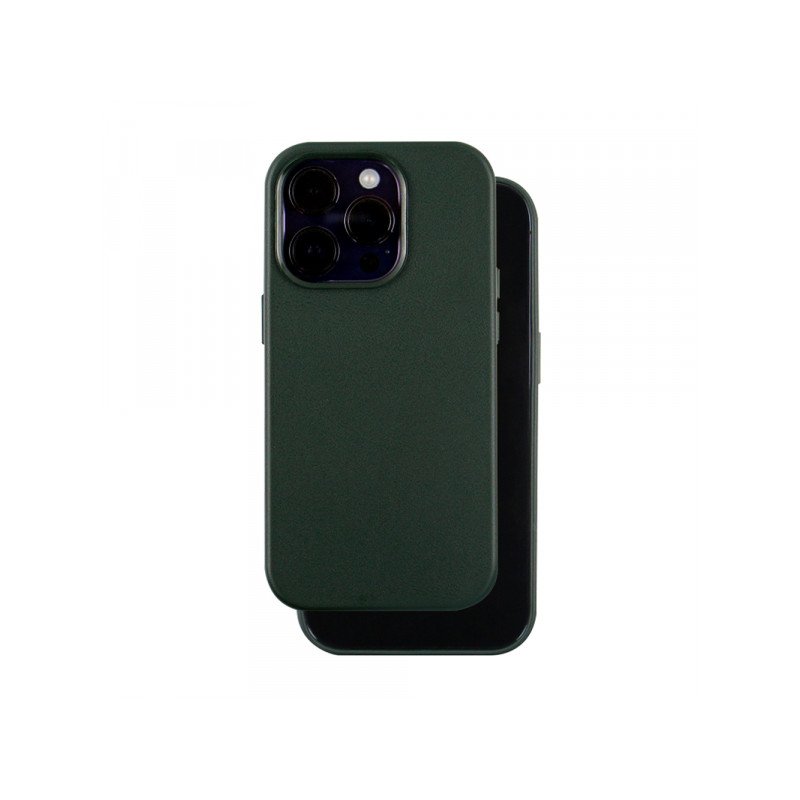 Viedtālruņa aizmugurējais vāciņš Apple iPhone 15 Pro Leather Mag Dark Green
