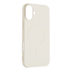 Viedtālruņa aizmugurējais vāciņš Apple Iphone 16 Silicon Mag case Beige