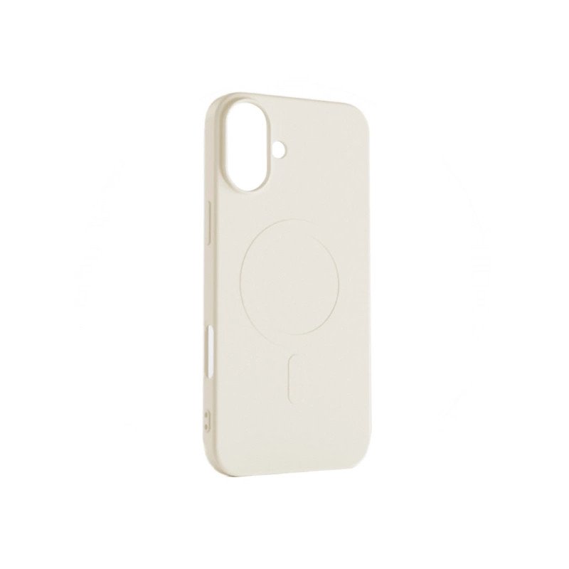Viedtālruņa aizmugurējais vāciņš Apple Iphone 16 Silicon Mag case Beige