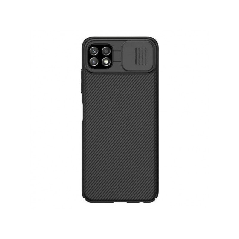Viedtālruņa aizmugurējais vāciņš Samsung Galaxy A22 5G Camshield Nillkin Black