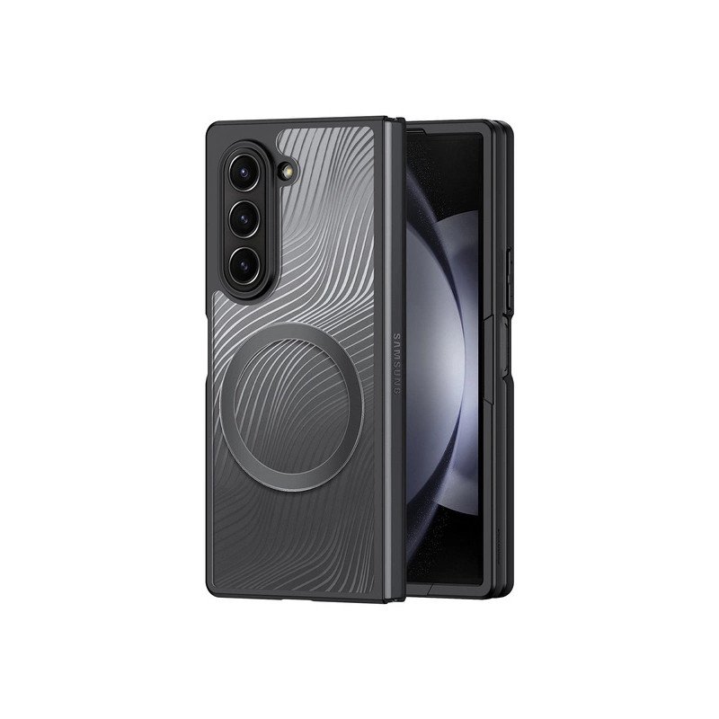 Viedtālruņa aizmugurējais vāciņš Samsung Galaxy Z Fold 6 Aimo Mag Black, Transparent