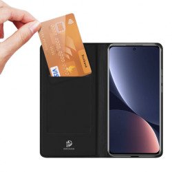 Viedtālruņa atveramais maciņš Xiaomi 12 Pro Skin Leather Black