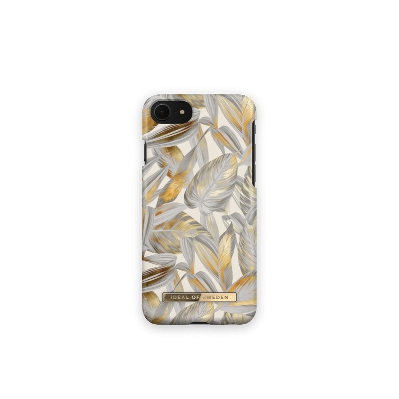 Viedtālruņa aizmugurējais vāciņš Apple iPhone 7 / 8 / SE 20 / SE 22 Platinum Leaves White, With Design