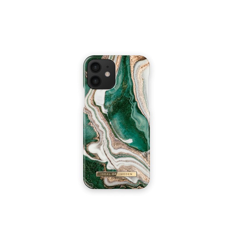 Viedtālruņa aizmugurējais vāciņš Apple iPhone 12 Pro Golden Jade Marble Beige, Green, With Design
