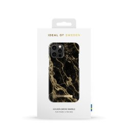 Viedtālruņa aizmugurējais vāciņš Apple iPhone 12 Pro Max Golden Smoke Marble Black, Gold, With Design