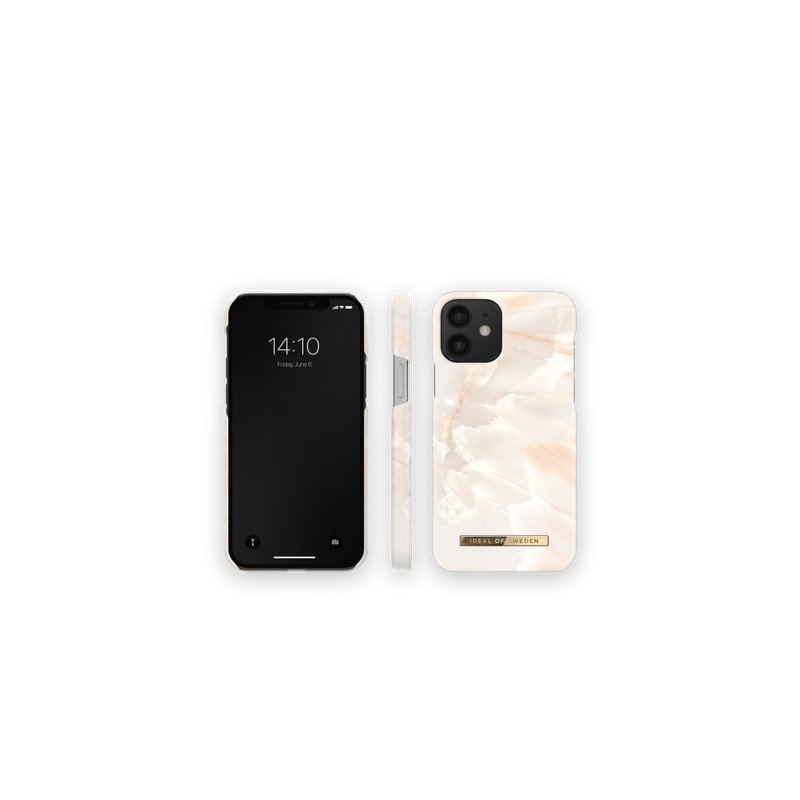 Viedtālruņa aizmugurējais vāciņš Apple iPhone 12 Pro Rose Pearl Marble Pink, Pearl, With Design