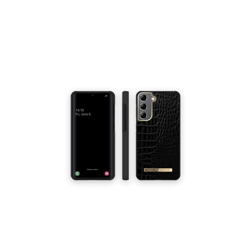 Viedtālruņa aizmugurējais vāciņš Samsung Galaxy S21 Neo Noir Croco Black