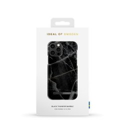 Viedtālruņa aizmugurējais vāciņš Apple iPhone 12 Pro Black Thunder Marble Black, Grey, With Design
