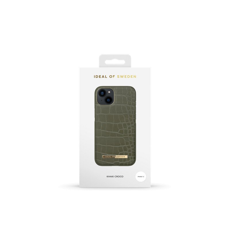 Viedtālruņa aizmugurējais vāciņš Apple iPhone 13 Khaki Croco Khaki Green