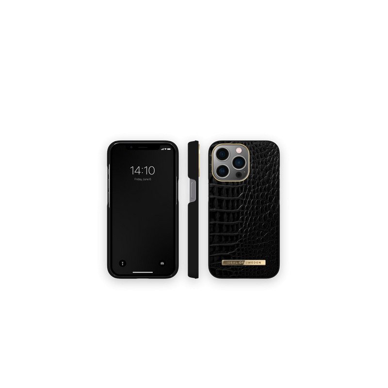 Viedtālruņa aizmugurējais vāciņš Apple iPhone 13 Pro Neo Noir Croco Black