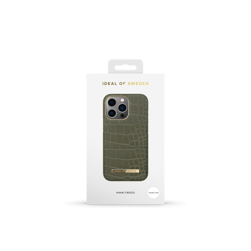 Viedtālruņa aizmugurējais vāciņš Apple iPhone 13 Pro Khaki Croco Khaki Green