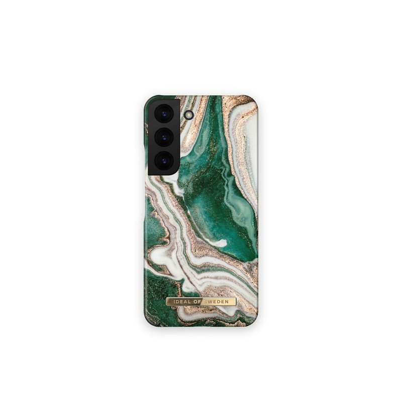 Viedtālruņa aizmugurējais vāciņš Samsung Galaxy S22 Golden Jade Marble Beige, Green, With Design