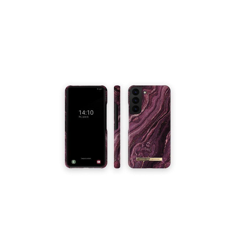 Viedtālruņa aizmugurējais vāciņš Samsung Galaxy S22 Golden Plum Purple, With Design